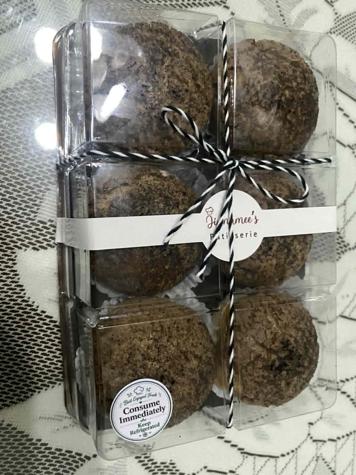 Packaged Chocolate cream puff box
